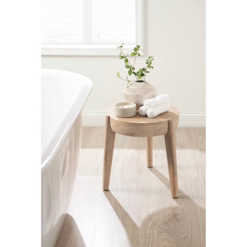 Kate and Laurel Vola Wood Side Table - 17x17x18