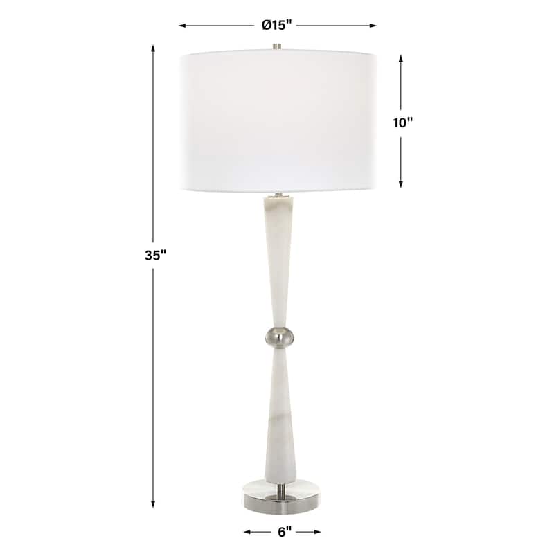 Uttermost Hourglass White Table Lamp