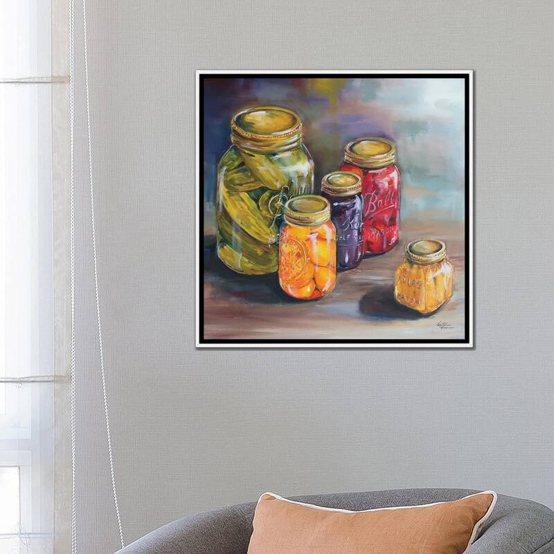 iCanvas "Canning Jars" by Kristine Kainer Framed
