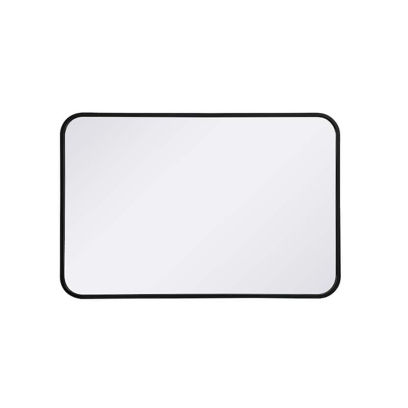 Ezra Soft Corner Metal Rectangular Mirror