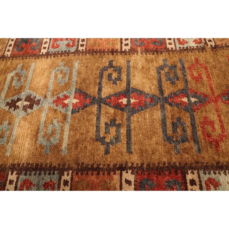 ECARPETGALLERY Hand-knotted Opulence Light Brown Wool Rug - 2'6 x 11'8