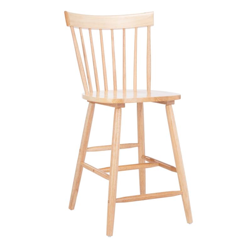 SAFAVIEH Biddie 24-inch Spindle Farmhouse Counter Stool (Set of 2) - 20" W x 21" D x 39" H - 20"W x 21"D x 39"H