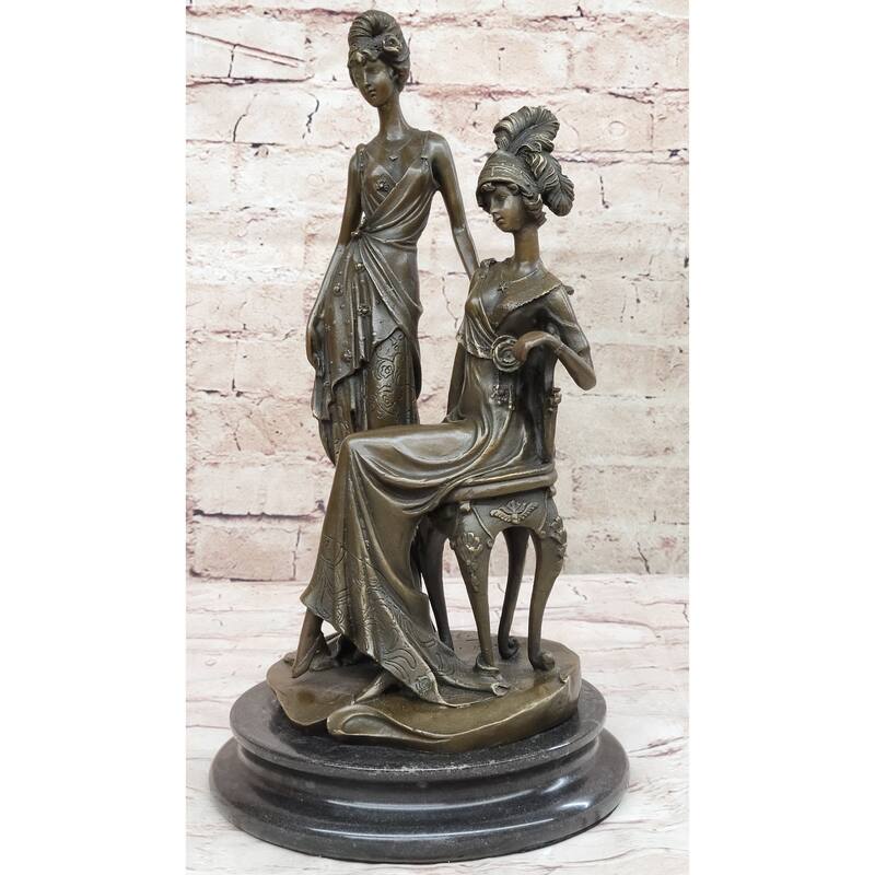 Signed Original Mavchi Showgirls Follies Bronze Sculpture Art Deco Large Figurine