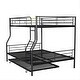 preview thumbnail 7 of 7, Multifunctional Full XL Over Queen Metal Bunk Bed With Trundle,Save Space or Split Into 2 Beds