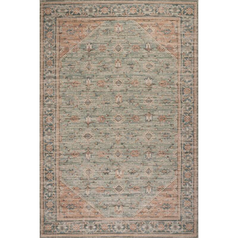 Nuloom Nysera Traditional Bordered Area Rug - 5' x 8' - Blue - Rectangle
