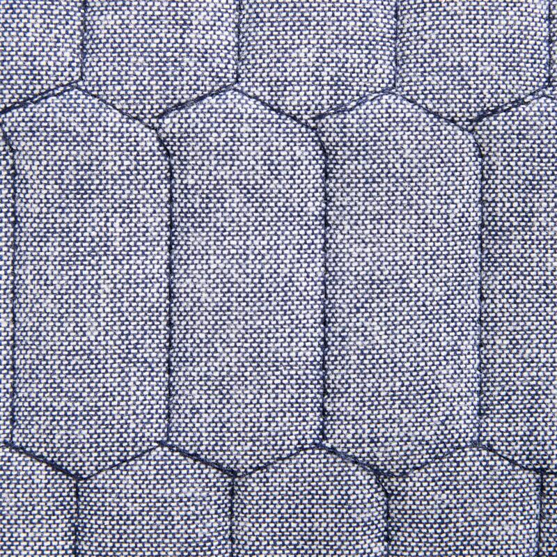 MARTHA STEWART Honeycomb Quilted Chambray Pot Holder 2-Pack Set - 7"x10"