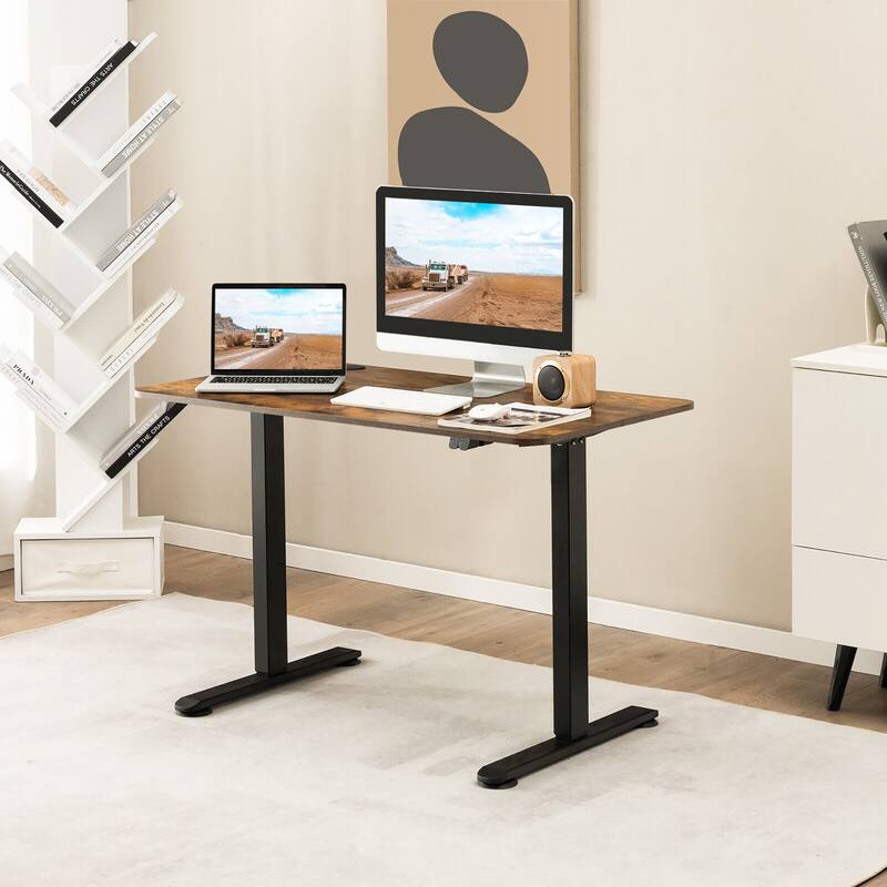 Gymax Electric Standing Desk Adjustable Stand up Computer Desk