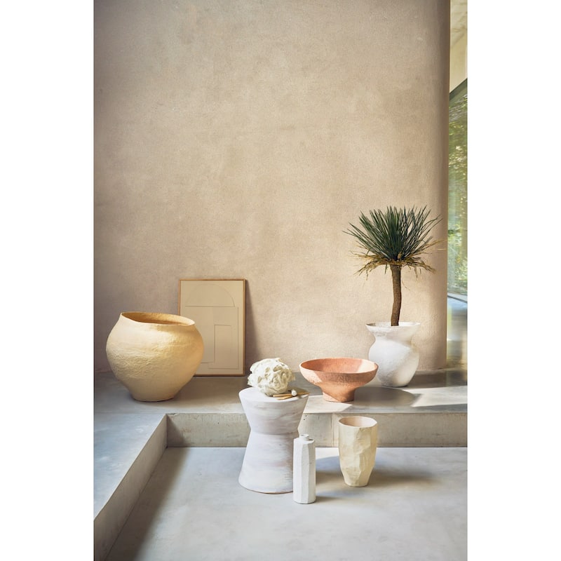 Extra Large Sandia Pot Vase - 22.25" - Beige