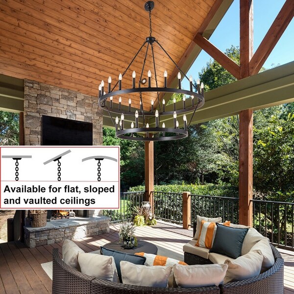 Outdoor round chandelier on sale