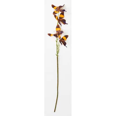 32" Butterfly Spray x 4, Orange, Set of 6 - 32