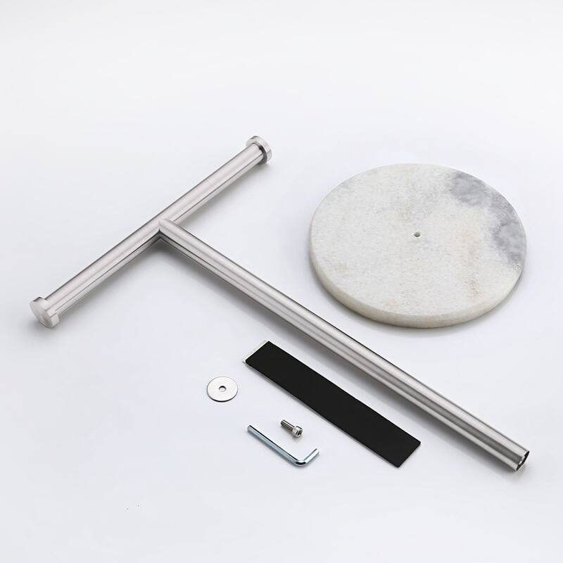 Countertop T-Shape Towel Rack Holer with Heavy Weight Marble Base