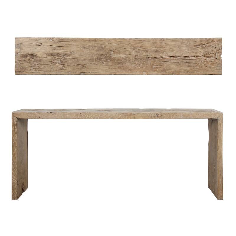 Vintage Waterfall Console Table Weathered Natural Approx.9-9.5ft Long