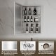 preview thumbnail 27 of 30, Modland Single Door Bathroom Medicine Cabinet with Mirror Adjustable Shelves,Recessed or Surface Mount