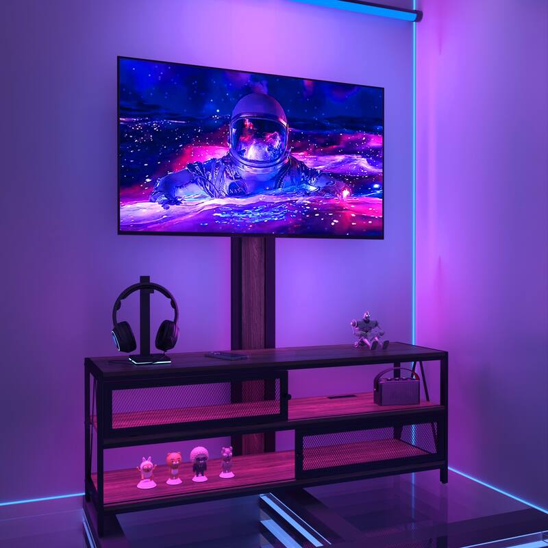 Modern Swivel Mount with Power Outlet for TV up to 70" - 50 inches