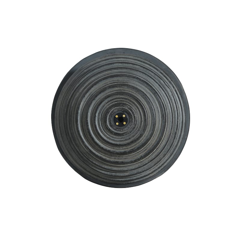 Christopher Knight Home - Victory 31.5"H Tall Striped Concrete Waterfall Fountain-LED Light for Modern Outdoor Spaces