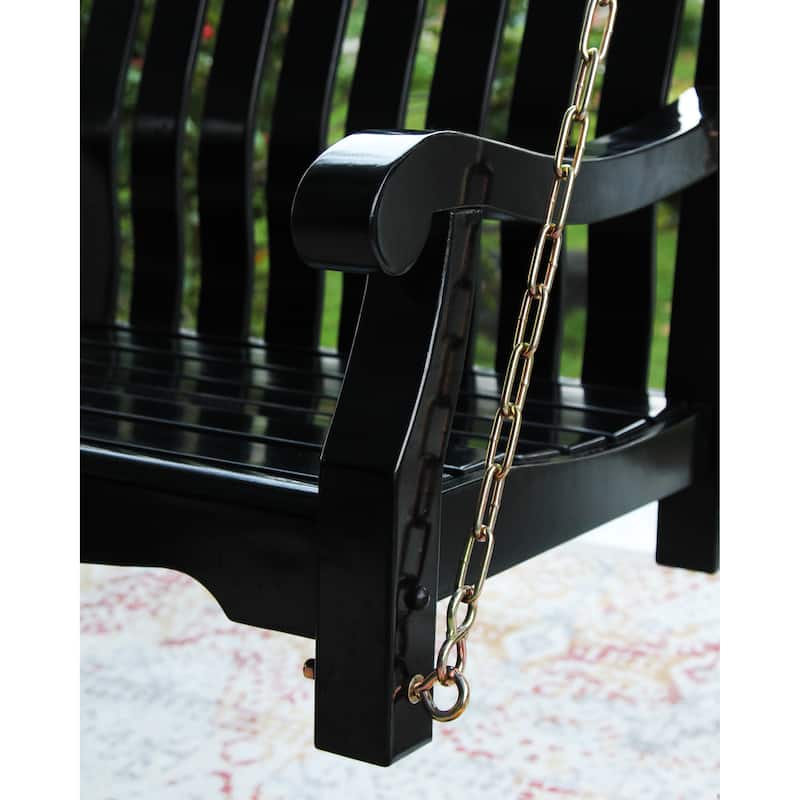Cambridge Casual Lyon Mahogany Wood Porch Swing
