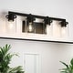 preview thumbnail 41 of 52, Fora Modern Farmhouse 3/4-Light Bathroom Vanity Lights Glass Wall Sconces Upgraded 4-Light