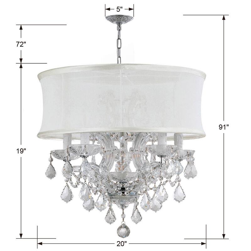 Crystorama Lighting Group Brentwood 6 Light 20" Wide Swarovski Spectra