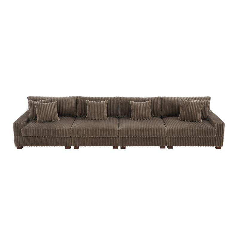 Anne 150" W Oversized Upholstered Modular Sectional Sofa