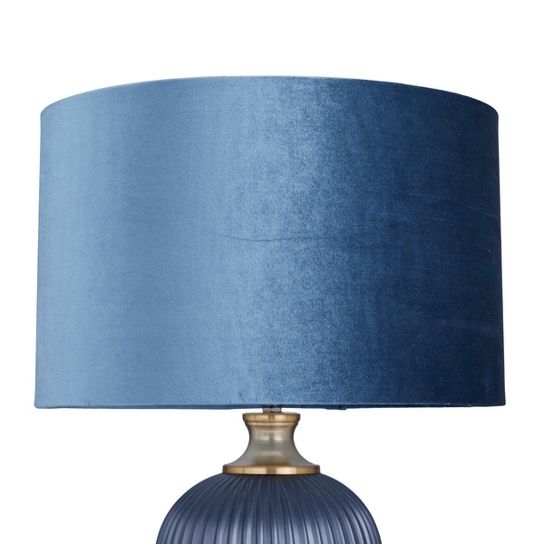 Blue velvet lampshade sale