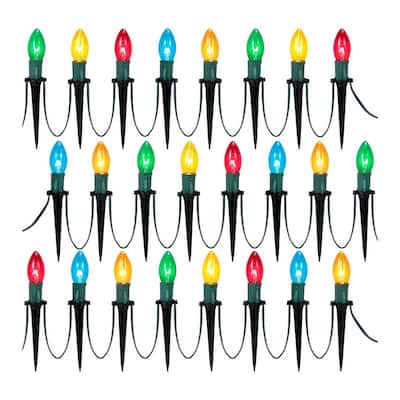 15.75 FT Christmas Pathway Lights Outdoor - Multicolor