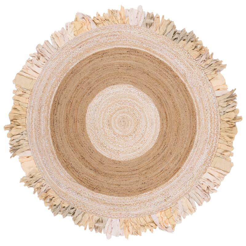 SAFAVIEH Handmade Cape Cod Wobke Jute Rug with Fringe
