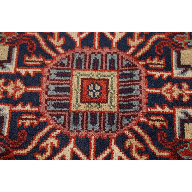Geometric Heriz Serapi Oriental Area Rug Hand-Knotted Wool Carpet - 7'10"x 9'10"