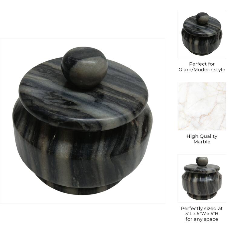 Stone Marble Decorative Jar Carved Tall Versatile Accent Display