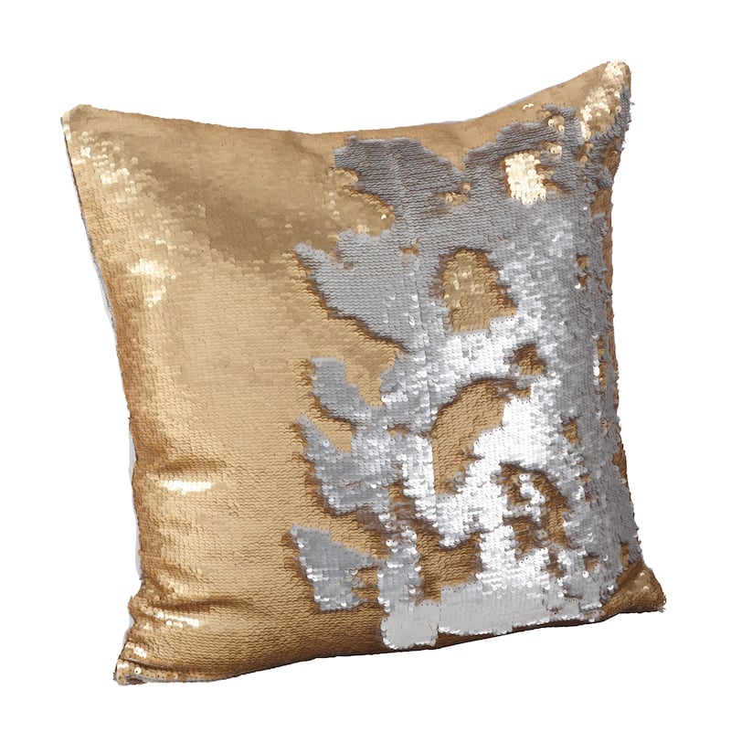 Sirun Collection Sequin Mermaid Design Throw Pillow