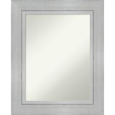 Non-Beveled Wood Bathroom Wall Mirror - Romano Silver Frame
