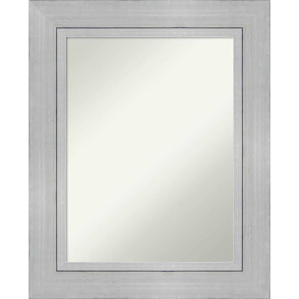 Non-Beveled Wood Bathroom Wall Mirror - Romano Silver Frame