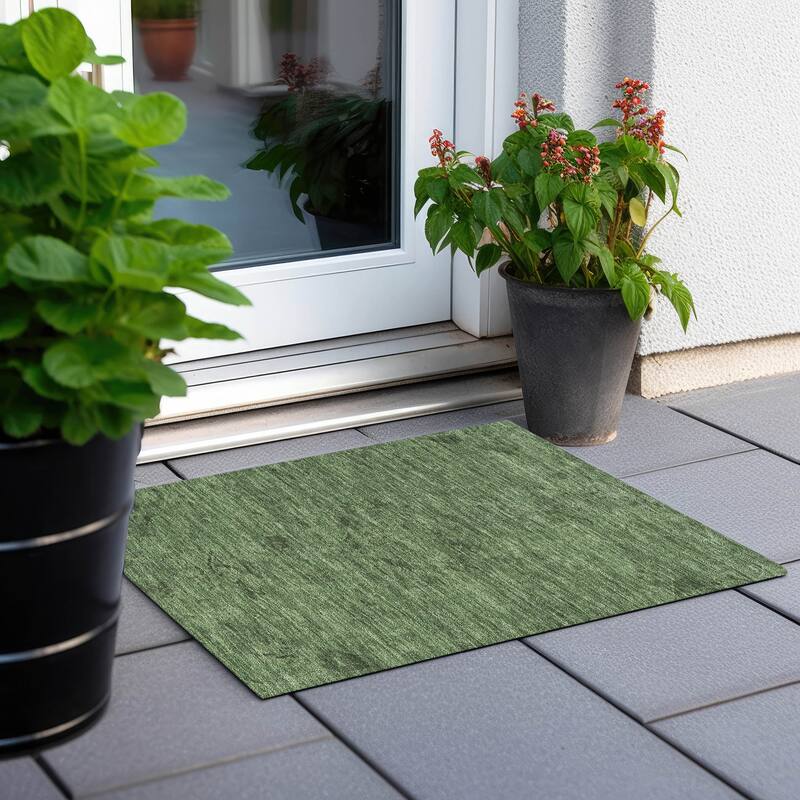 Machine Washable Indoor/ Outdoor Vintage Traditional Chantille Rug