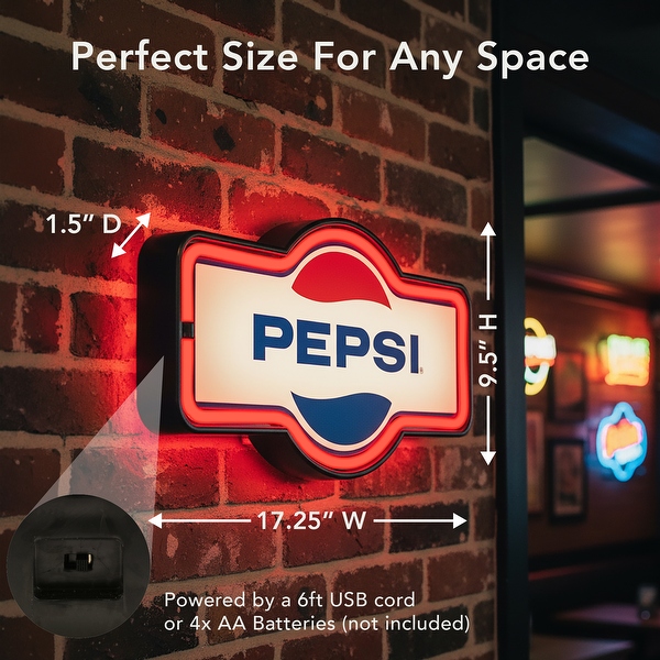 Pepsi Vintage Americana LED Neon Sign, Marquee, Retro - On Sale