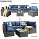 preview thumbnail 18 of 45, OVIOS 7-Piece Low Profile Deep Seat Wicker Outdoor Patio Furniture Set