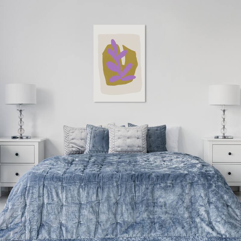 Wynwood Studio Canvas Abstract Fosil II Purple and Violet Modern & Contemporary Wall Art Canvas Print - 36 x 24