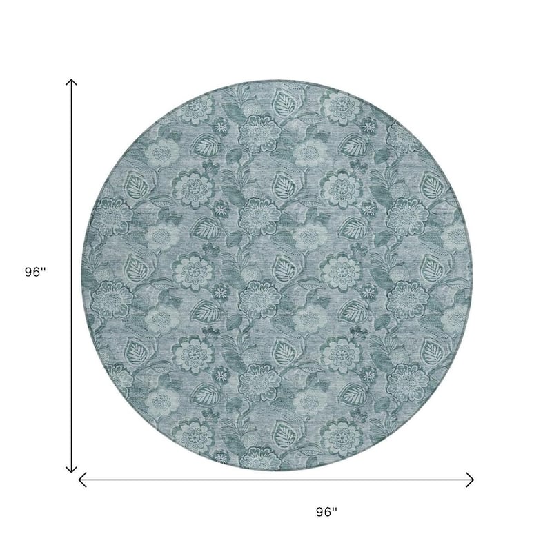 HomeRoots Floral Transitional Rectangle Outdoor Rug