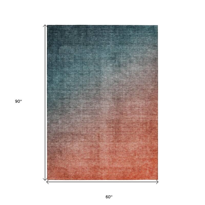 Java Ombre Weather Resistant Blended Style Outdoor Rug