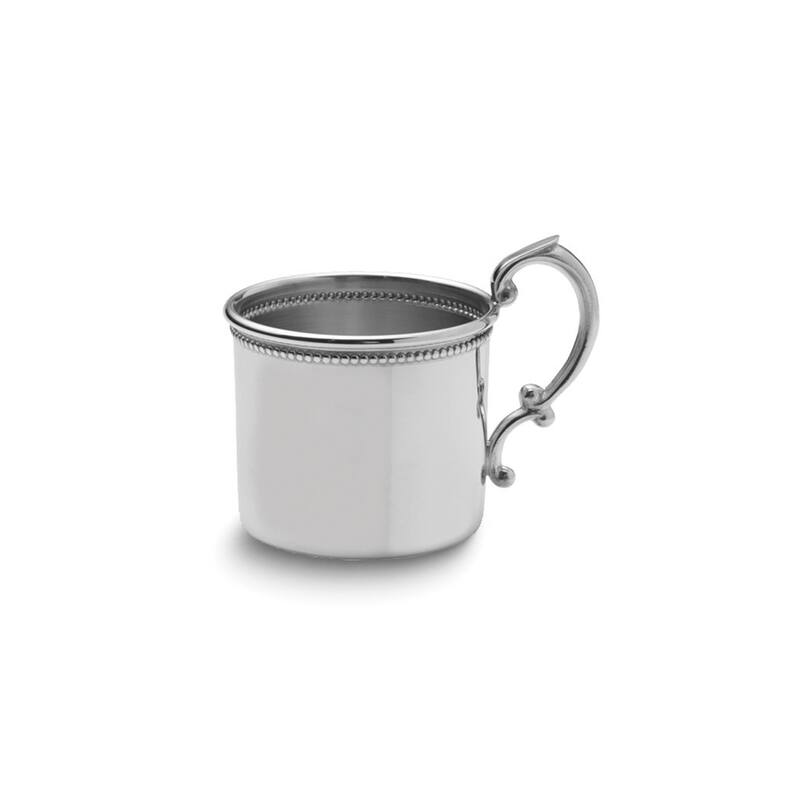 Curata Polished Pewter Beaded Edge 4.5 Oz. Baby Cup Bed Bath & Beyond