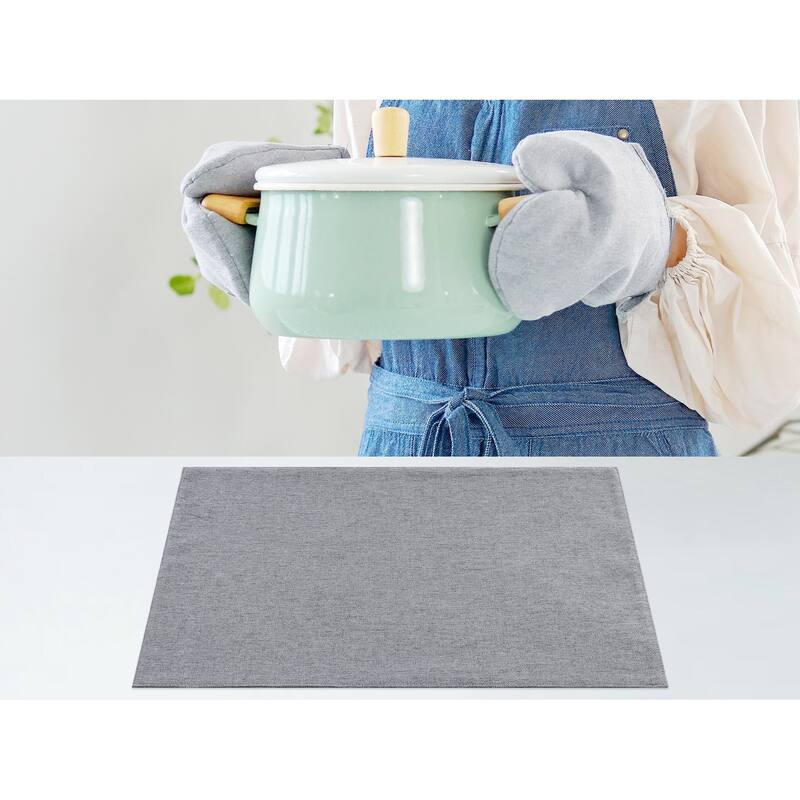 Placemats Set of 6 Polyester Placemats for Kitchen Dining Table Decor Heat Resistant Table Placemats Table Mat - 18*12in
