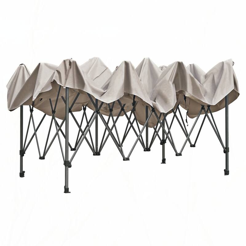 10x15 Pop Up Heavy Duty Party Tent with 4 Sidewalls,Khaki