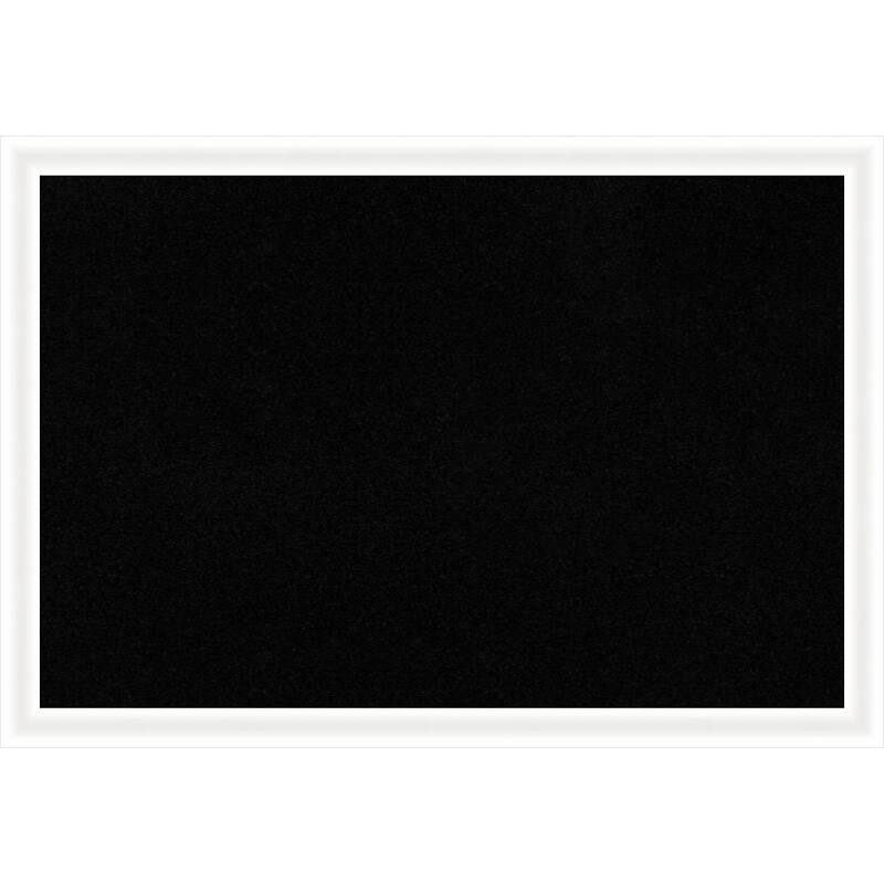 Oliver White Narrow Wood Framed Cork Board - Bulletin Board, Organization Board, Pin Board