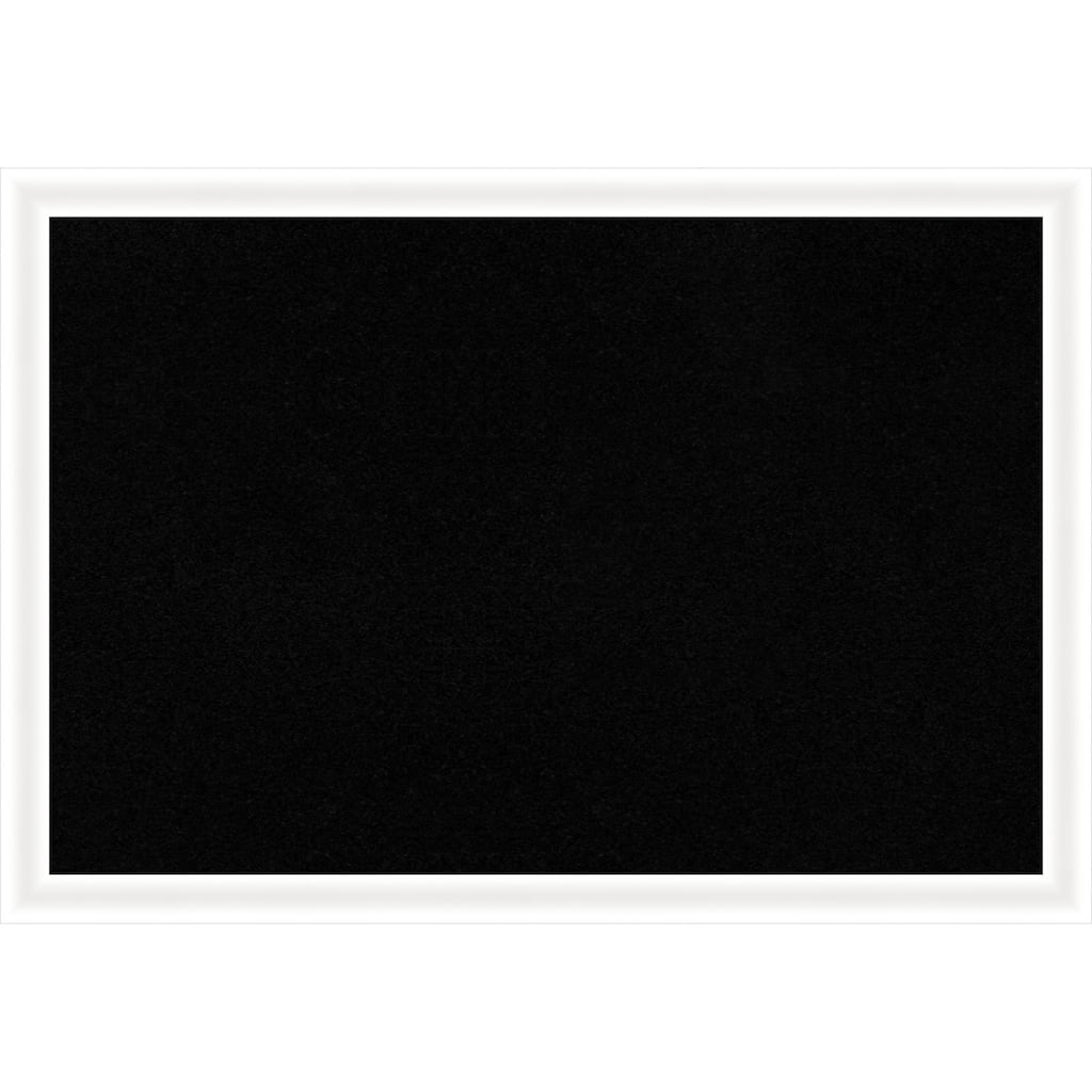 Oliver White Narrow Wood Framed Cork Board - Bulletin Board, Organization Board, Pin Board