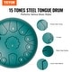 preview thumbnail 22 of 25, Steel Tongue Drum Rain Drum for Outside Garden, D Major Key, Tank Drum Hand Pan Drum Percussion Instrument