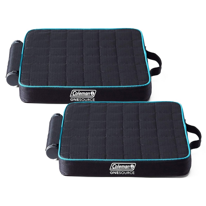 Coleman OneSource Outdoor Heated Camping Chair Pad w/Rechargable Battery, 2 Pack - 4.40