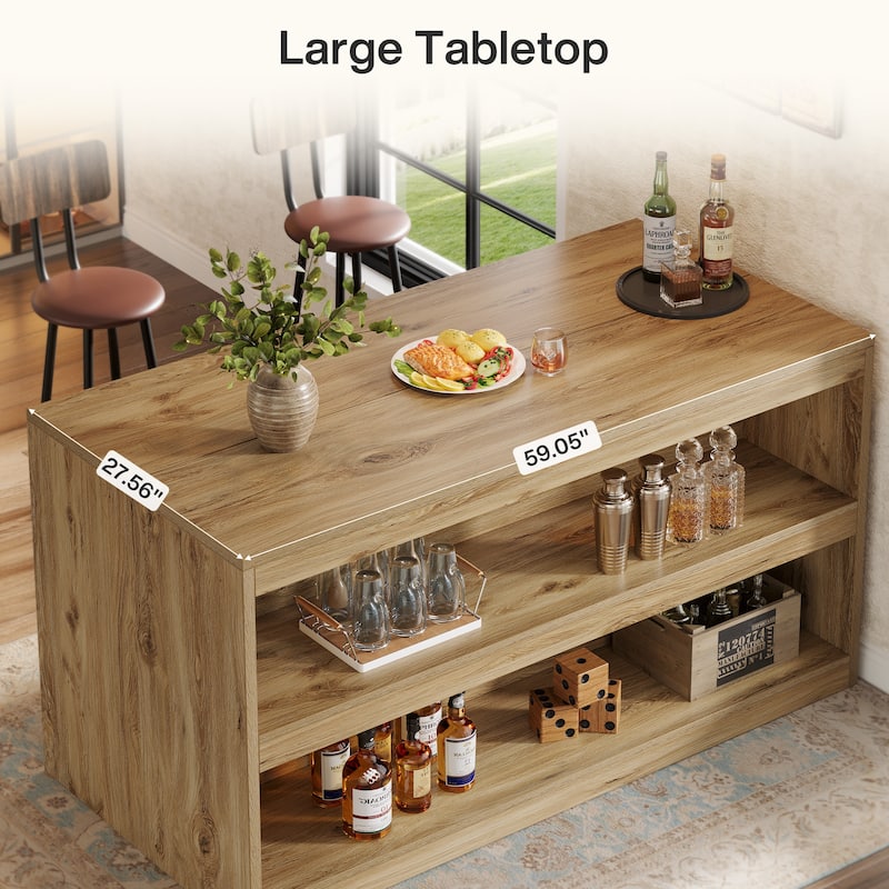 3-Tier Modern Bar Table for Home Pub, Bistro