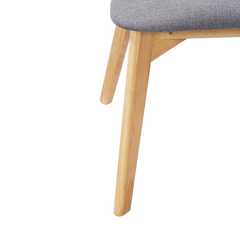 Chazz Mid-Century Modern Upholstered Rubberwood Dining Chairs (Set of 2/4) by Christopher Knight Home