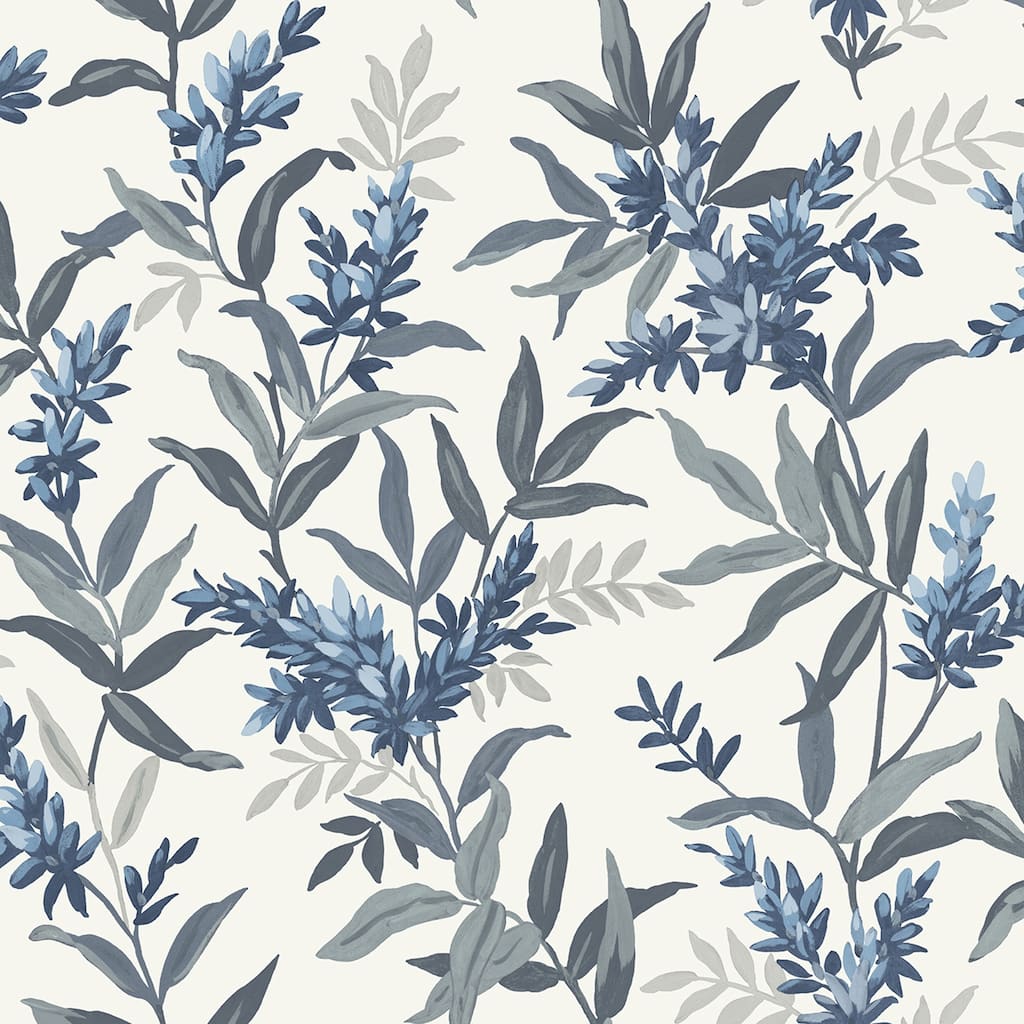 Belgravia Decor Olivia Blue Floral Wallpaper