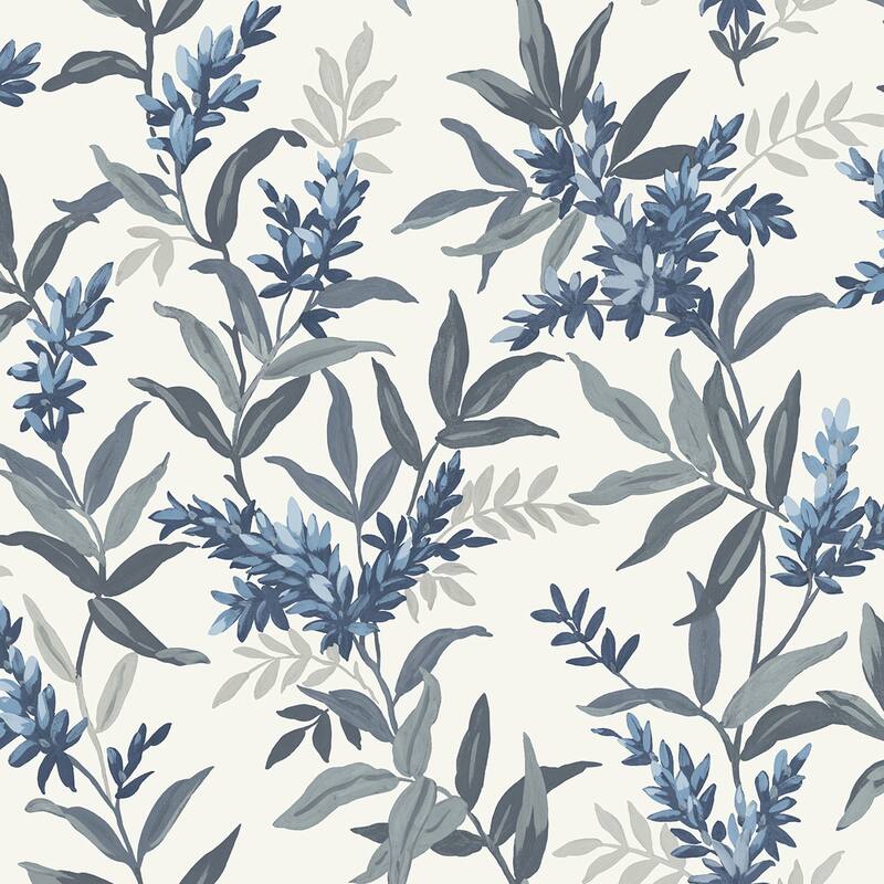 Belgravia Decor Olivia Blue Floral Wallpaper
