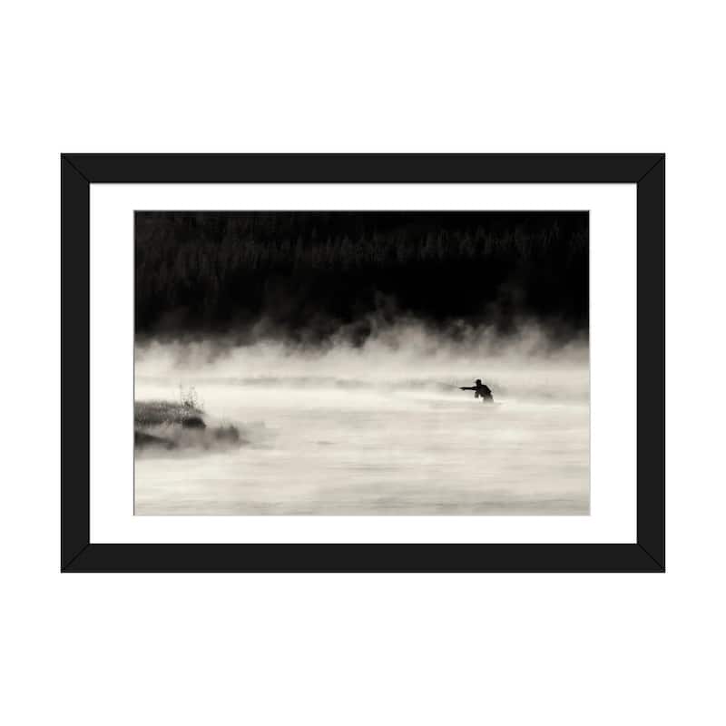 iCanvas "Madison Fly Fishing" by Dennis Frates PFA - Black - 24x32x1