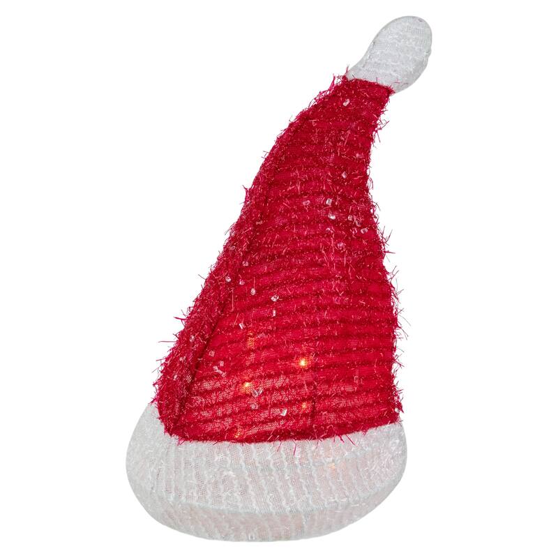 12.25" Lighted Santa Hat Christmas Tree Topper Clear Lights - 12.25